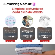 Limpieza profunda en cada ciclo de lavado LG WO20EGNTS6P